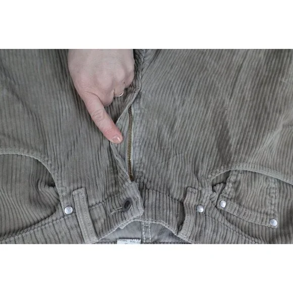 Vtg 90s Levis SilverTab Mens 32x30 Distressed Baggy Wide Leg Corduroy Pants USA